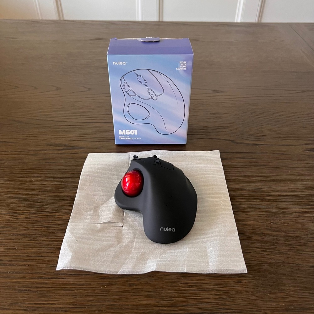 Nulea M501 Wireless Trackball Mouse Bluetooth 2.4GHz Ergonomic Ball NO DONGLE - Picture 2 of 10